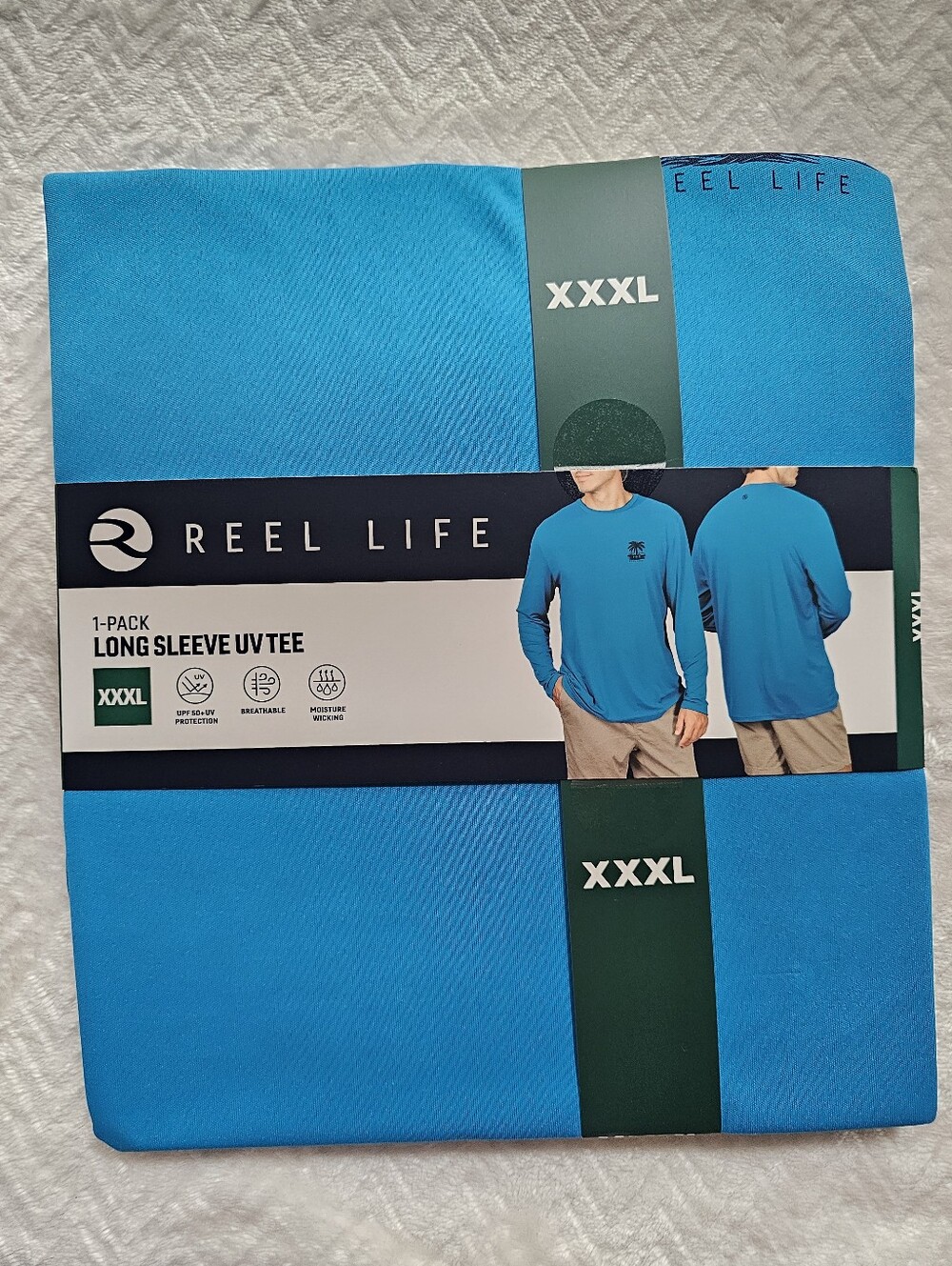 NWT Reel Life moisture-wicking long sleeve print men's shirt size 3XL
